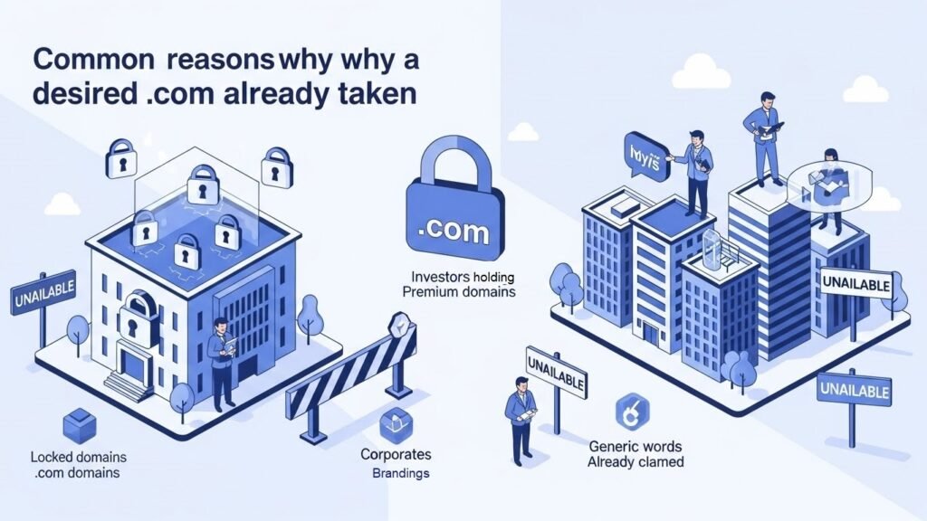 Why your .com domain is unavailable and what to do instead common reasons