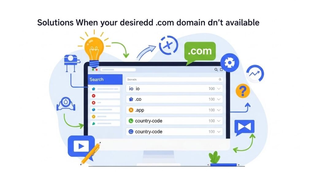 Why your .com domain is unavailable and what to do instead solutions